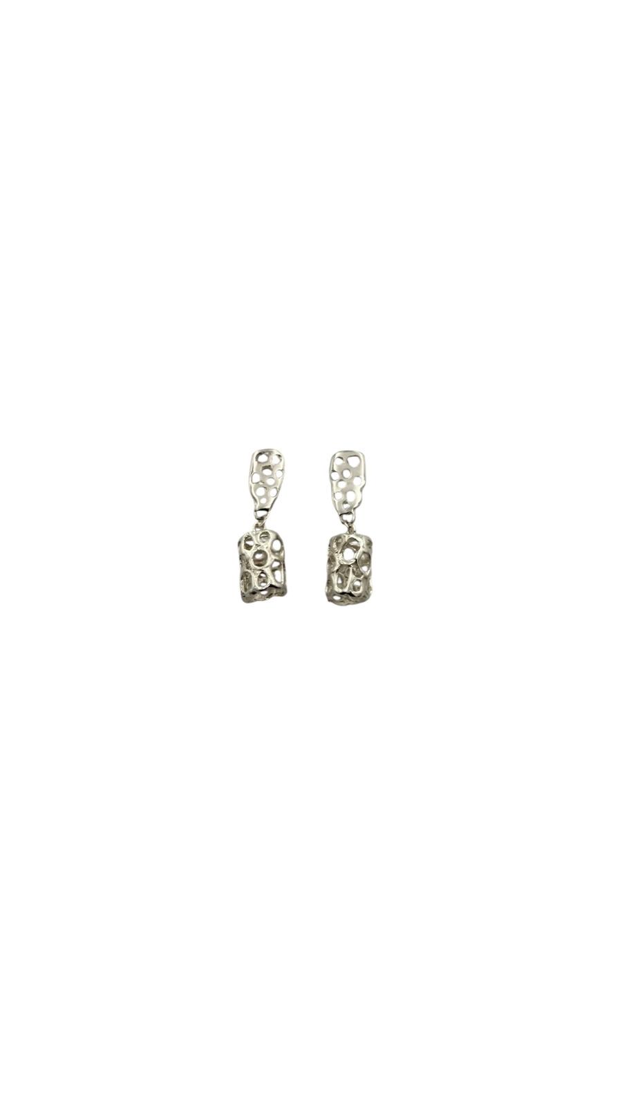 Rectangular Mesh Drop Earrings 1
