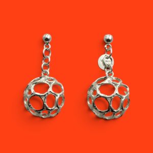 Circle Mesh Drop Earrings