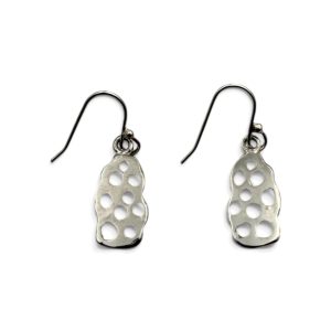 Small Rectangular Mesh Drop Earrings