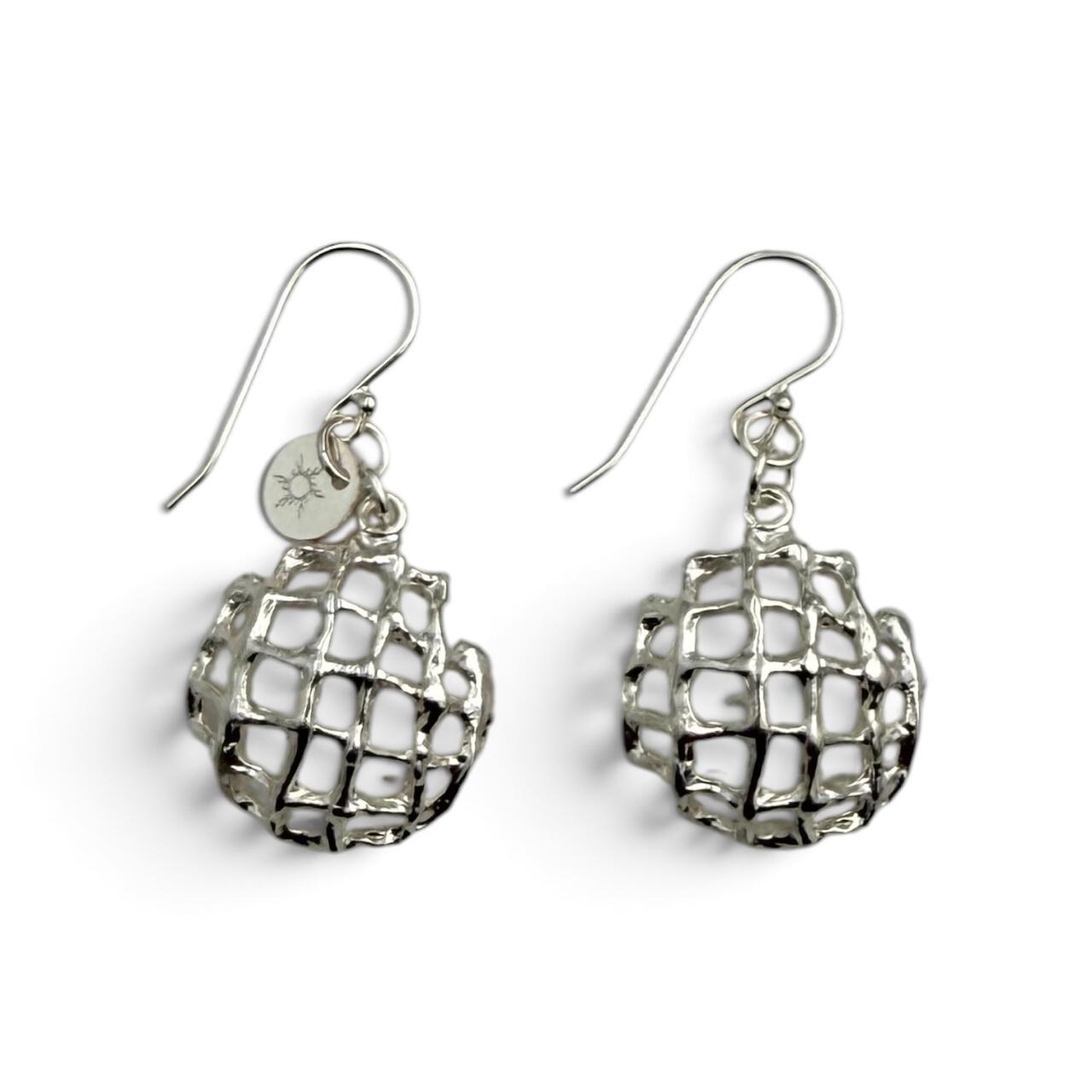 Circle Mesh Hook Earrings