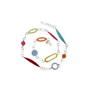 Elemental Necklace 6 - Tapered Bars, Circles, and Ovals
