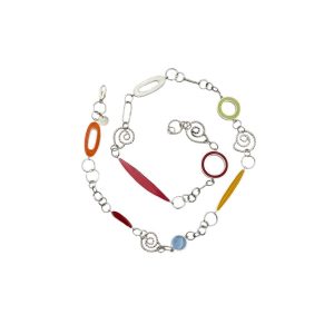 Elemental Necklace 7 - Tapered Bars, Circles, and Ovals