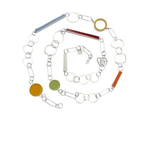 Elemental Necklace 15 - Bars and Circles