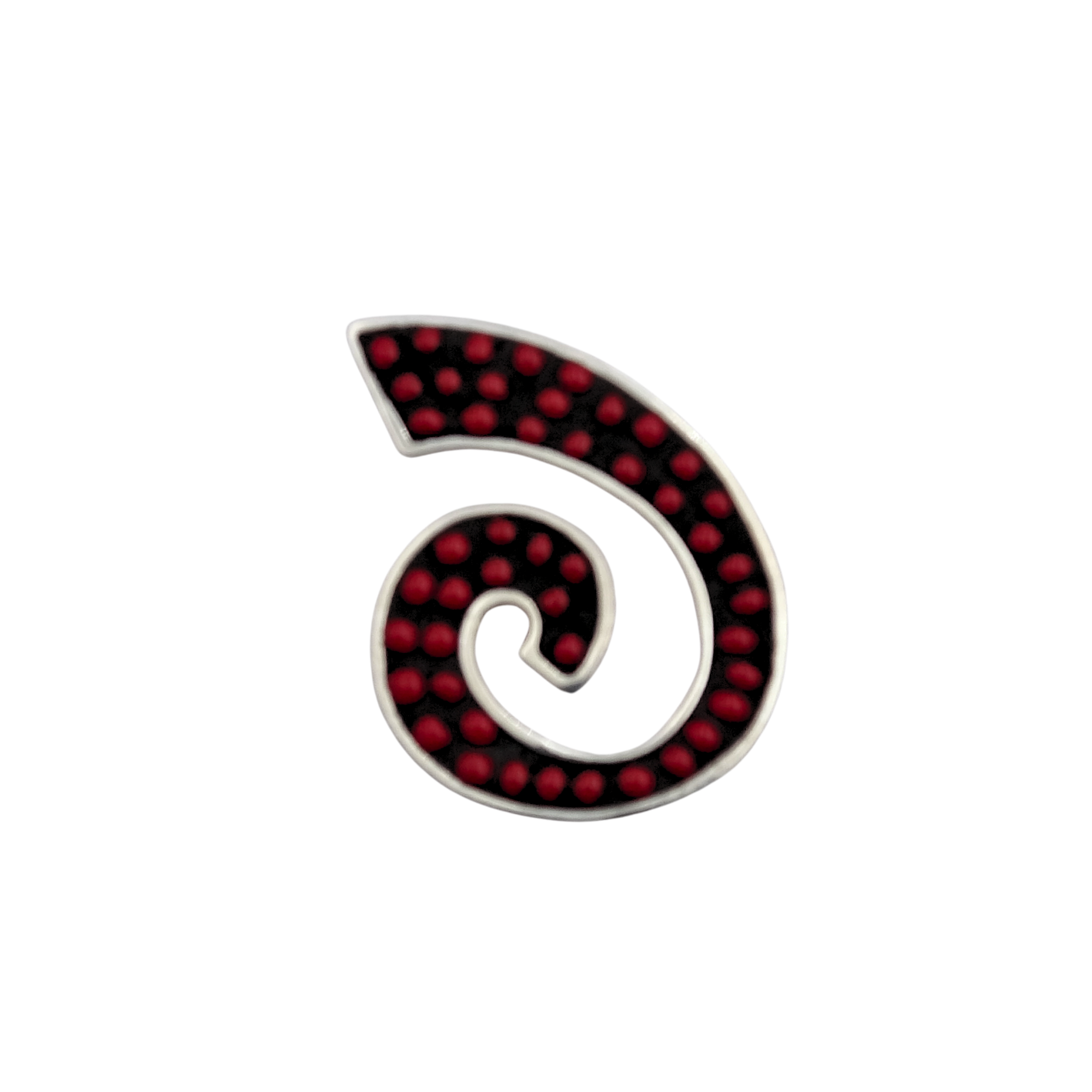 Spiral Pin - Red and Black