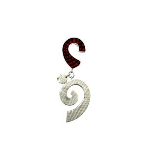 Double Spiral Drop Pin - Red