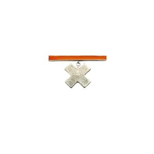 Bar Pin with Cross Drop - Orange