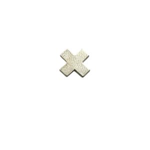Wide Cross Pin - Silver