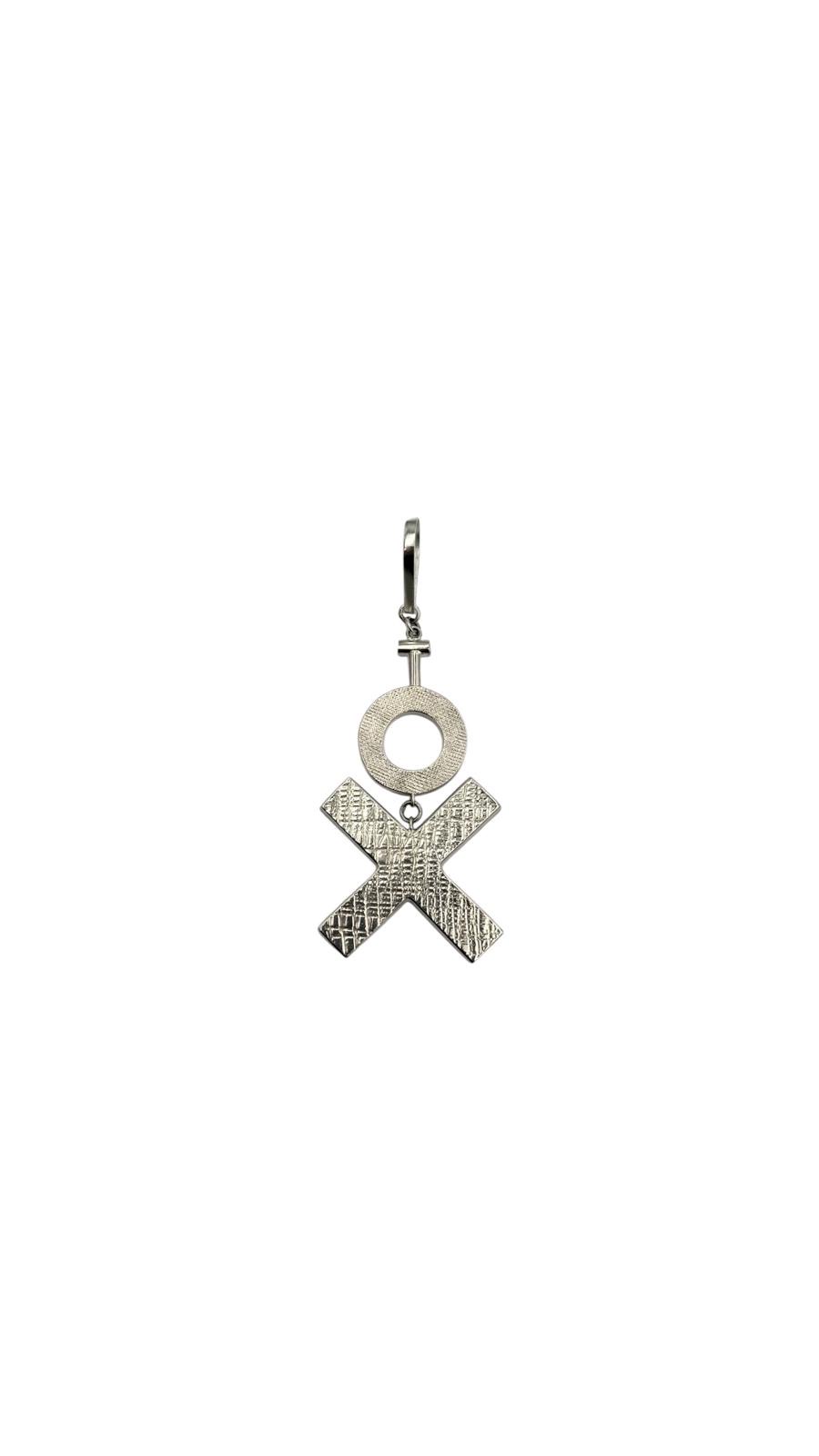Medium Cross Pendant with Circle - Orange - Image 2
