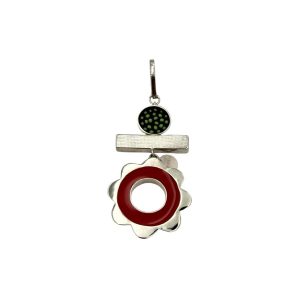 Nafana Flower Pendant - Red, Green and White