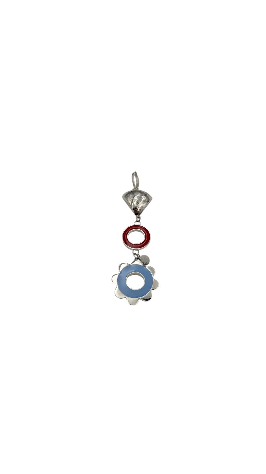 Nafana Flower Pendant - Blue and Red