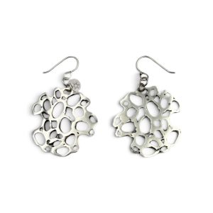 Large Perforated Disc Earrings
