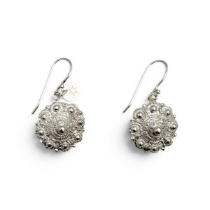 Ornate Pointed Medallion Stud Earrings