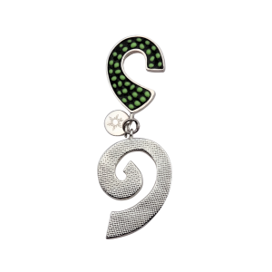 Double Spiral Drop Pin - Green