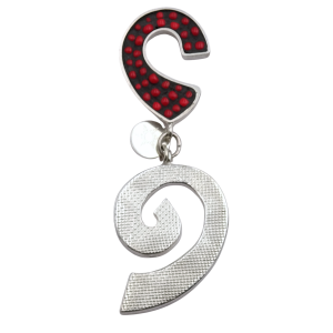 Double Spiral Drop Pin - Red