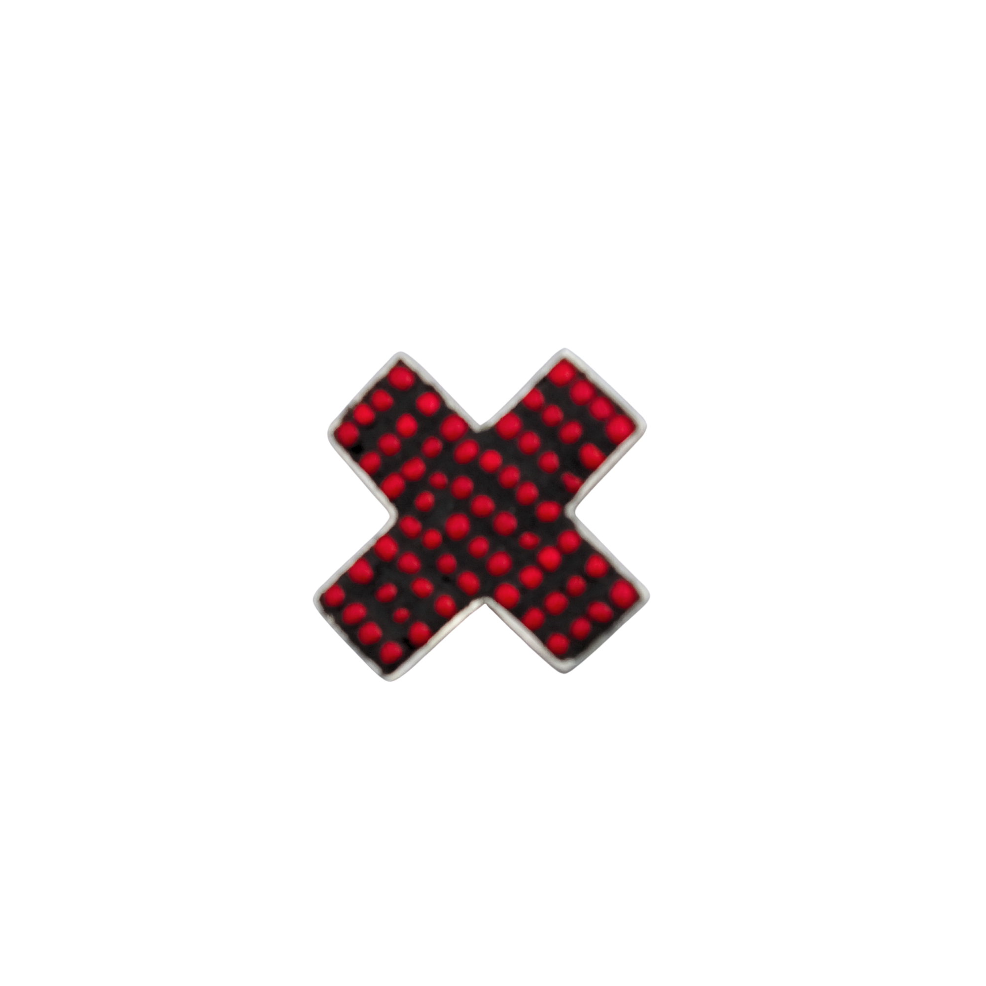 Wide Cross Pin - Red